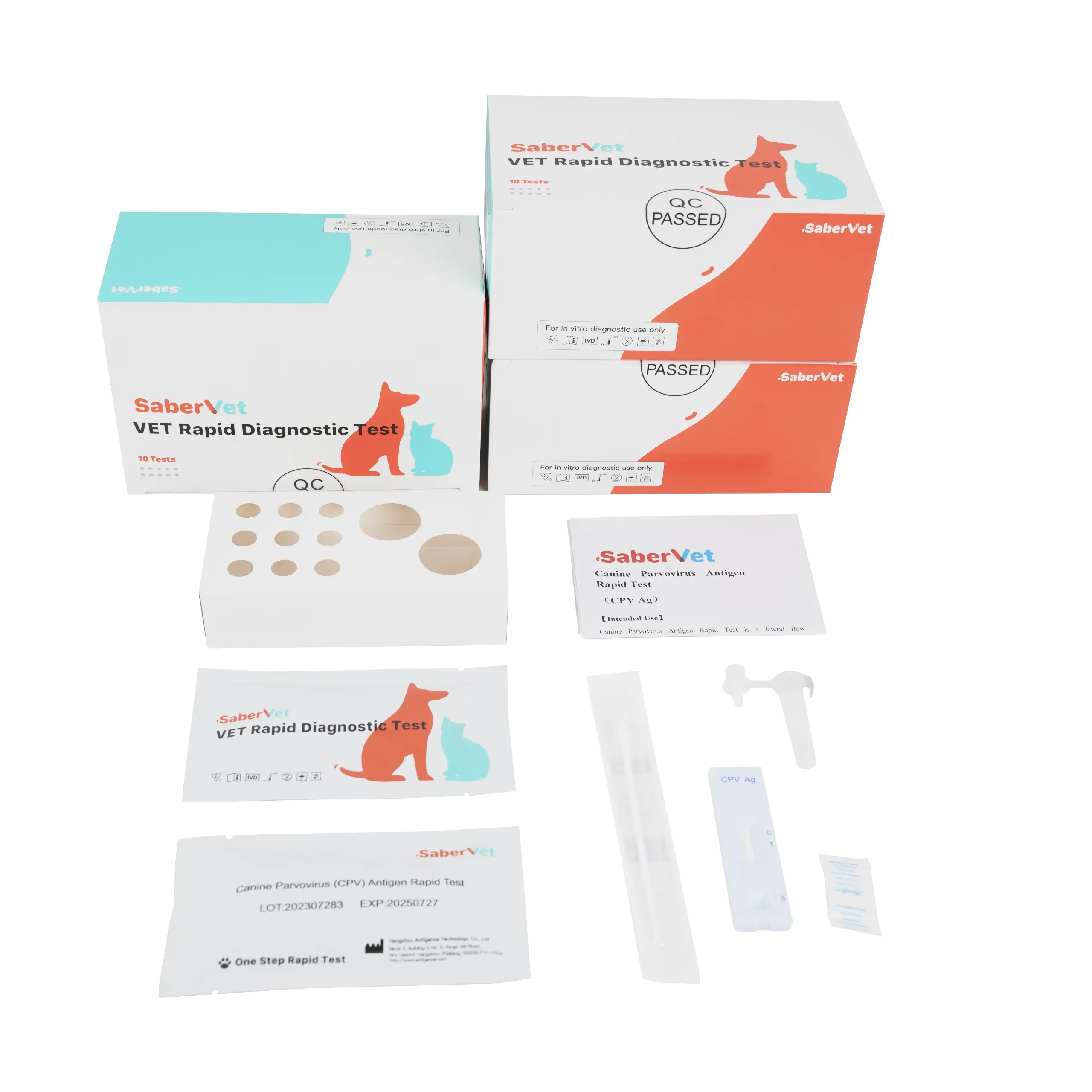 Yüksek duyarlı hastalık tanı köpek parvovirüs hızlı Test Canine Parvo Test kitleri Cpv Test kitleri diğer veteriner araçları