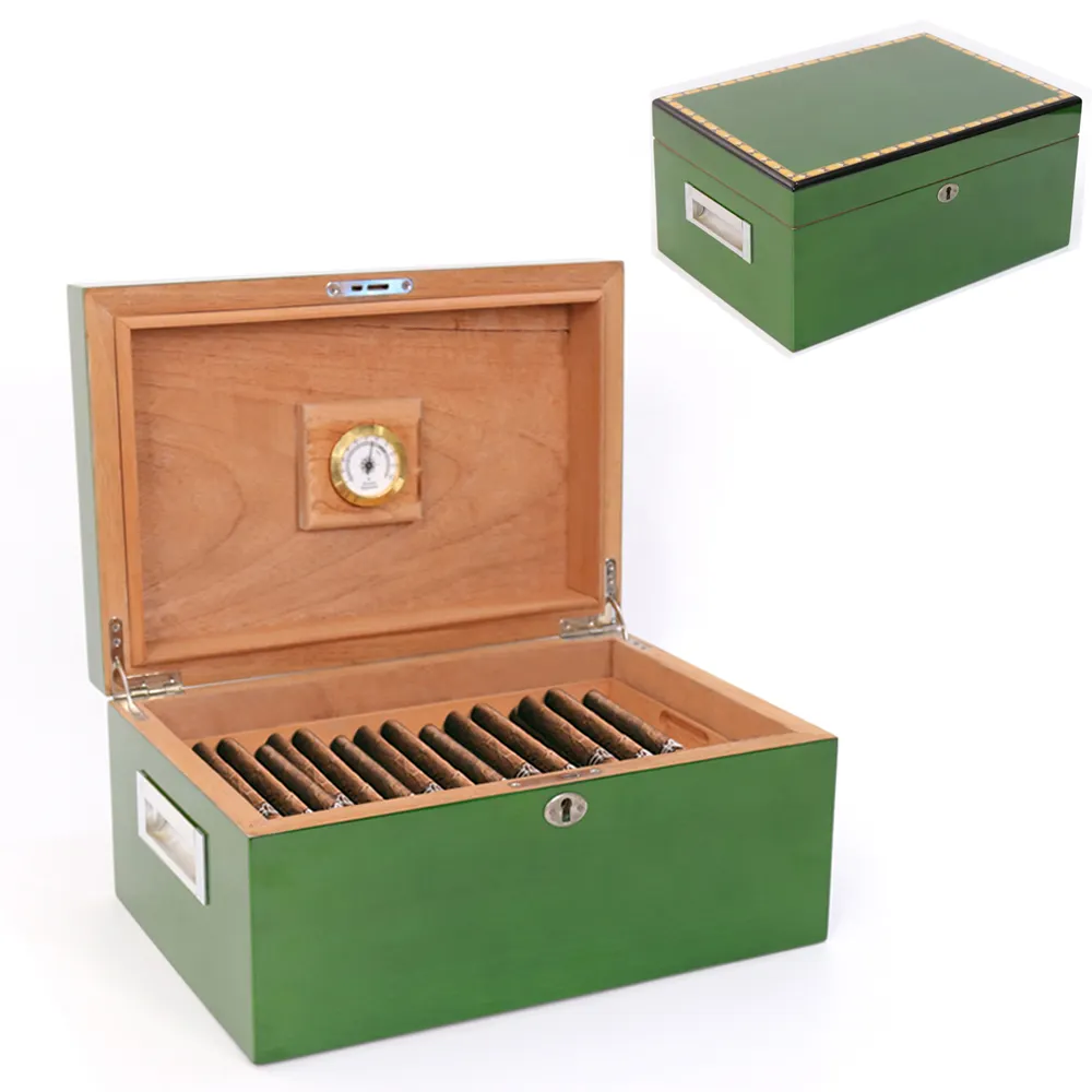 FUREN Alta Qualidade Piano Laca Humidor Caixa De Charuto De Madeira Artesanato