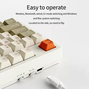 AJAZZ AK35I V3 MAX Tri-Mode Com TFT Tela Colorida Com Fio <span class=keywords><strong>Usb</strong></span> RGB 2.4G Jogo Sem Fio DIY Teclado Mecânico