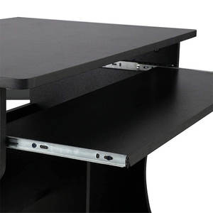 DU'S-MESA DE JUEGOS sencilla y moderna para ordenador, mesa de madera con bandeja para teclado, escritorio de aprendizaje negro con cajones - Product Image 2