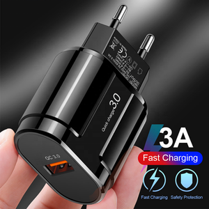EU Super Fast <strong>Charger</strong> QC 3.0 Usb Phone <strong>Charger</strong> Mobile Multi Phone Wall <strong>Charger</strong> QC3.0 18W US Plug Picture Color 5V 1 X USB 2A FMC - Product Image 2