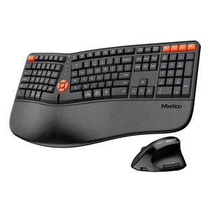 MEETION DirectorC2 Full Size 112 Keys Office <strong>2</strong>.4G Bluetooth <strong>Computer</strong> <strong>Keyboard</strong> Ergonomic Wireless <strong>Keyboard</strong> and Mouse Combo - Product Image 1