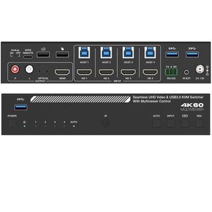 4K60 4x1 HDMI无缝超高清视频和USB 3.0 KVM切换器，带多查看器控制 - Product Image 6