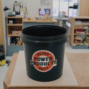 Hao Sen özel Logo 1L 2L 5L davul konteyner kare gıda sınıfı HDPE demir PP plastik kova sandık ve Bin kapaklı ve kolu desen - Product Image 1
