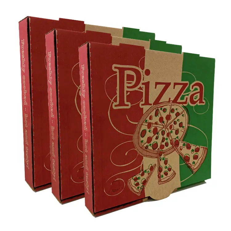 Caixa de pizza personalizada de alta qualidade, embalagem personalizada, impressa, caixa de pizza, venda quente