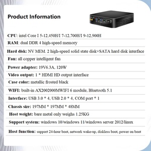2023新しいゲーミングPC12th Ge In-tel i9-12900h/ i7-12700h/ i5-12450hデスクトップコンピューターUHD/iris xe GPU mini pc - Product Image 4
