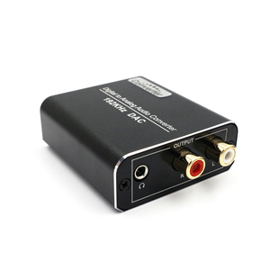 Convertidor de Audio Digital Coaxial óptico a analógico, 192 khz, DAC, Digital SPDIF Toslink A Adaptador de Audio estéreo analógico L/R