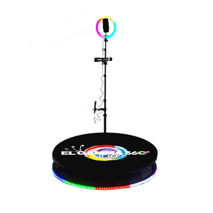 Son 100Cm cam 360 fotoğraf kabini Rgb 360 derece Led aydınlatma arka kişiselleştirilmiş 360 otomatik fotoğraf kabini sonsuz Gl - Product Image 5