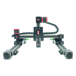QRXQ-Robot de pórtico XYZ, enrutador CNC de escenario, mesa motorizada de 3 ejes, Riel de guía de correa de movimiento lineal con motor paso a paso