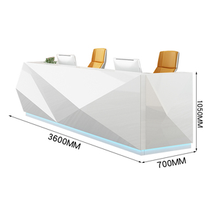 Trắng Acrylic Đá <span class=keywords><strong>Spa</strong></span> Vẻ Đẹp Salon Tiếp Tân Bàn Văn Phòng Khách Sạn Tiếp Tân Phía Trước Truy Cập Với Ánh Sáng LED Cho Kích Thước Tùy Chỉnh - Product Image 6