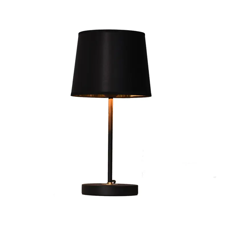 Hot in Europe Home decor modern luxury bed side fabric shade metal E27 table lamps reading lamps for bedroom