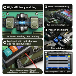 New K6 Fiber <strong>Splicer</strong> Machine Custom Colors <strong>and</strong> Logo 6 Motors Optical Fiber <strong>fusion</strong> <strong>Splicer</strong> Wirelessly APP Optic <strong>fusion</strong> <strong>Splicer</strong> - Product Image 5