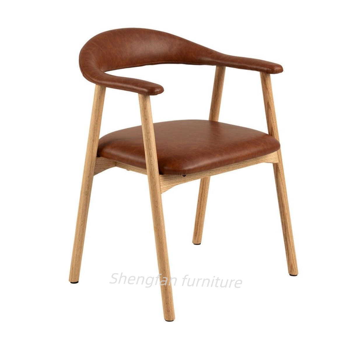 Coussin PU naturel + brun