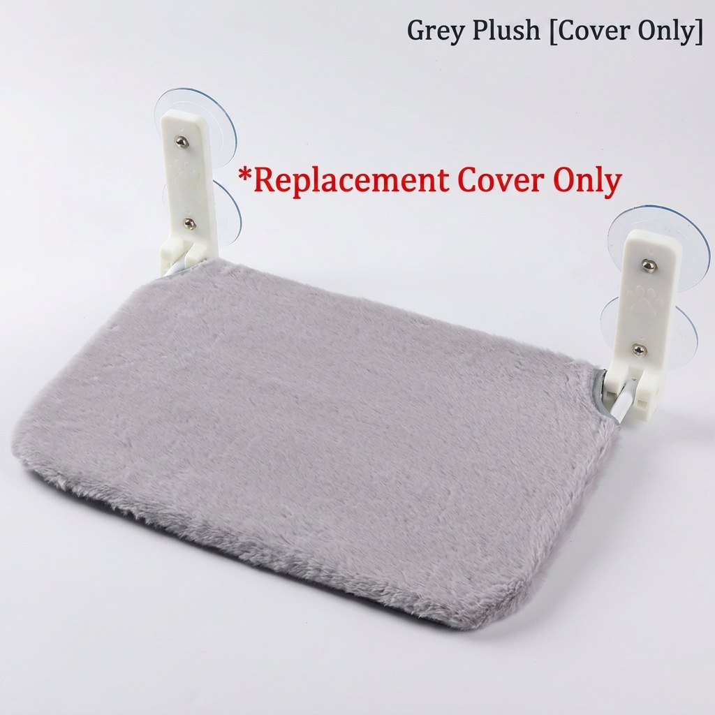 Tissu peluche gris, housse uniquement