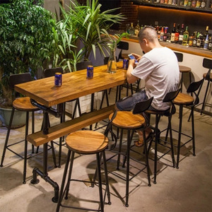 现代简约设计豪华仿古木椅凳长方形餐桌套装家庭酒店餐厅客厅使用金属制成 - Product Image 4