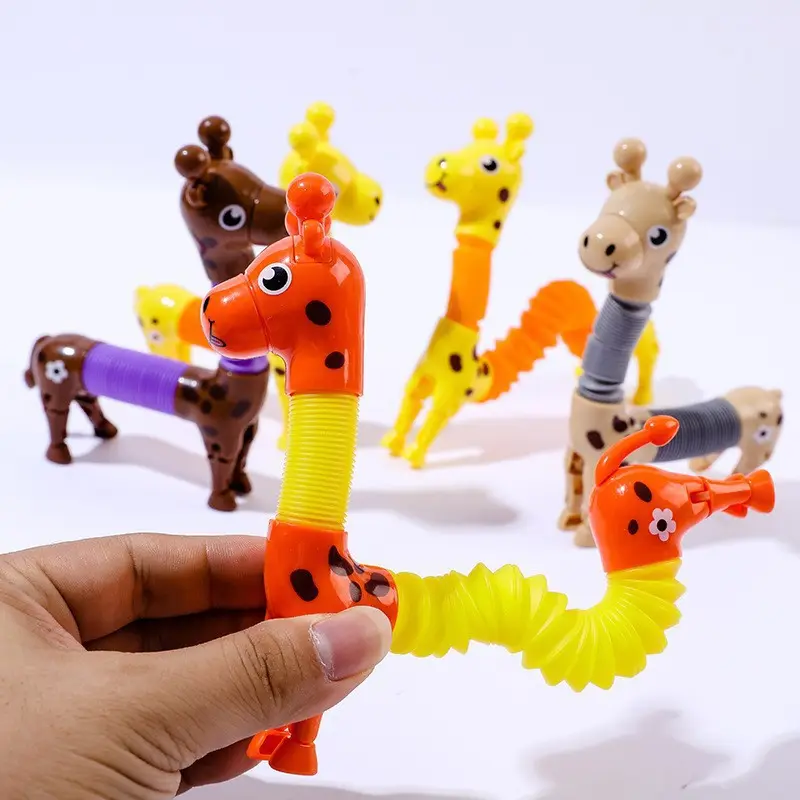 Gran oferta Animal forma alivio del estrés tubo de estiramiento juguete lindo Alpaca Fidget juguete tubos sensoriales
