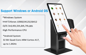 直接販売21.5インチ容量性スクリーンPOSキオスクセルフオーダーシステム付きWindows Android小売りPOSシステム - Product Image 6
