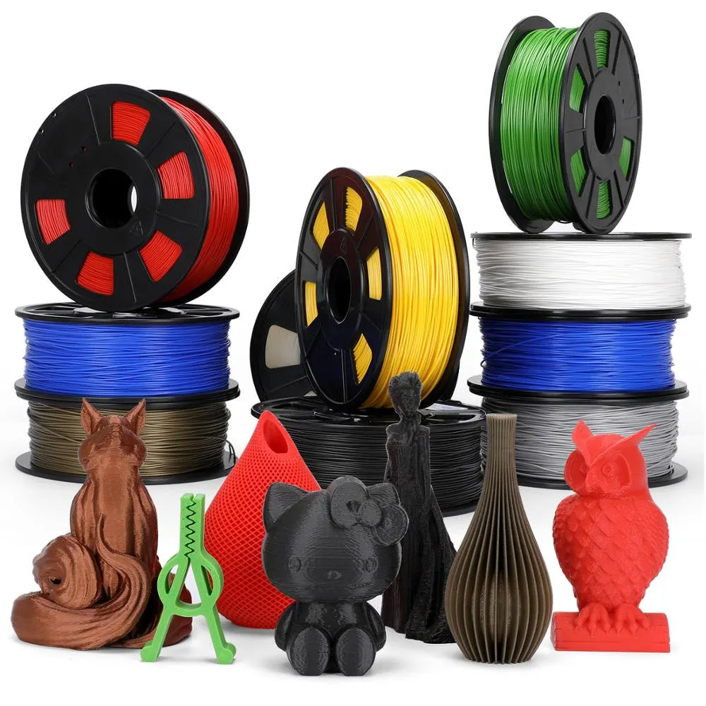 ANYCUBIC 1kg 5kg 100kg miglior prezzo plc di grado industriale 1.75mm 1kg pla abs/pla rotolo di plastica modello 3d stampanti materiale a filamento