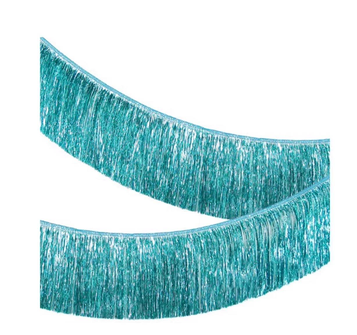 ผ้าไหมหนาแต่งพู่ลายลาเต้ศิลปะทะเลสาบสีฟ้า