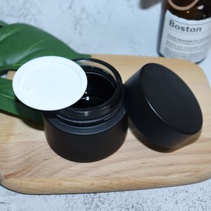 マットブラック5/10/15/20/30/50G化粧品瓶1 2 4オンスフェイスクリーム瓶容器プラスチック製蓋付き - Product Image 6
