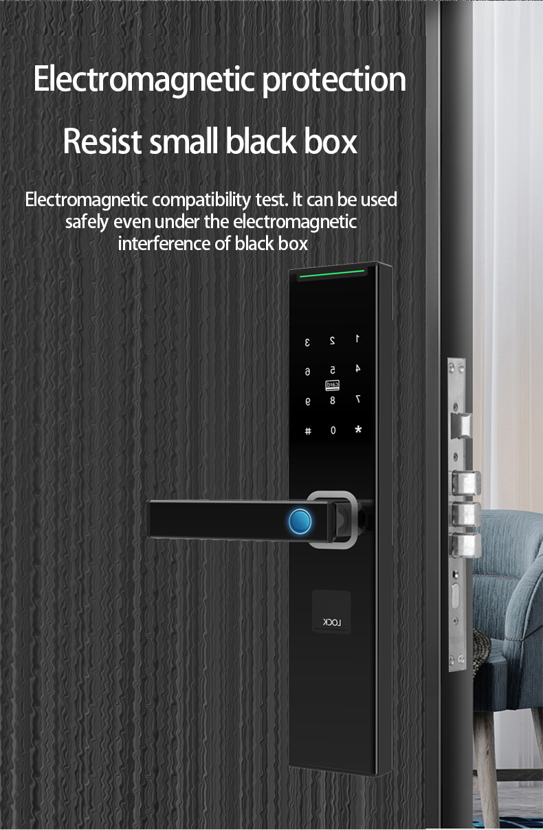 3D face recognition door lock smart finger print locks smart security door  touch screen lock