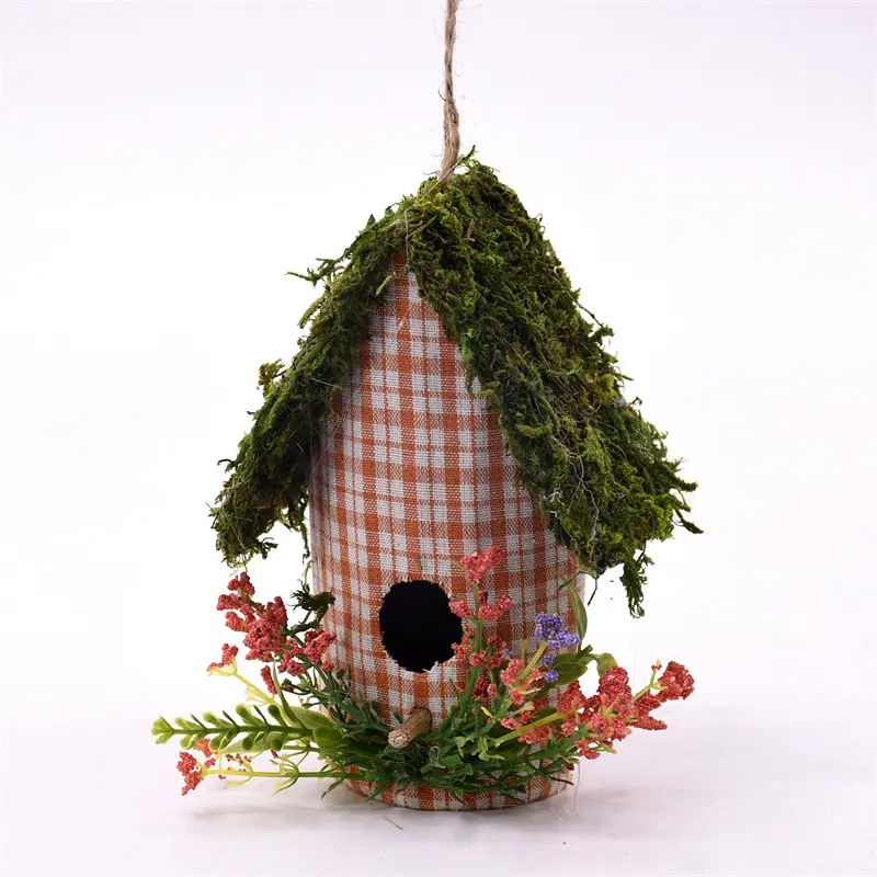 Gy Bsci Handgemaakte Stof Ambachtelijke Lente Huisdecoratie Papier Vogels Nest Huis Decor