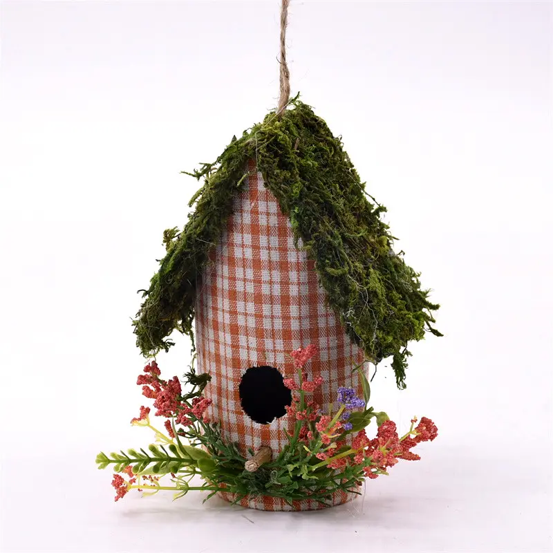 GY BSCI Handmade Tecido Artesanato Primavera Home Decoração Papel Aves Ninho Casa Decoração