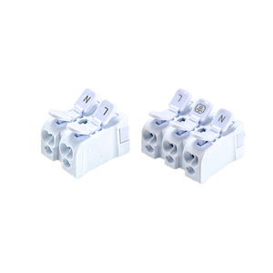 Bloque de terminales de conexión rápida de 2 polos con conexión de cable doble para cableado 2, 5 mm2 - Product Image 1
