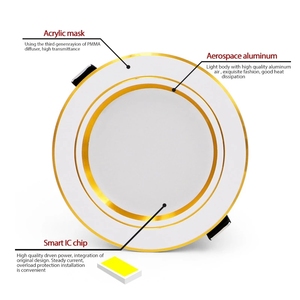 2021New 5W 9W 12W 15W 18W AC220V-240V LED aşağı ışık ve spot iç mekan aydınlatması gömme led downlight - Product Image 2