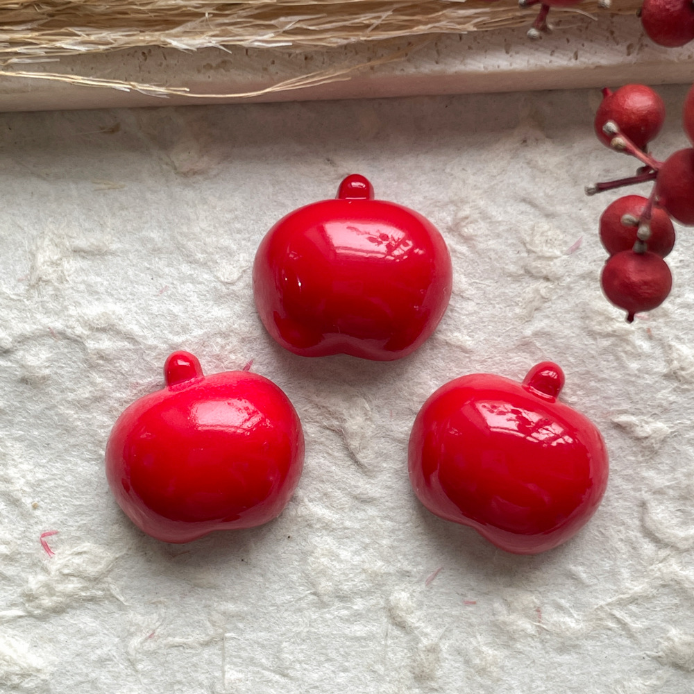 Pomme rouge semi-stéréoscopique