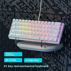 Teclado mecánico electrónico de competición de 61 teclas, separación de línea clave RK, periférico de mano mecánico enchufable para ordenador - Product Image 1