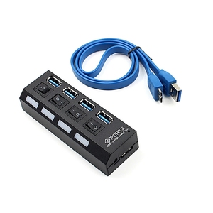 Новый портативный мини-концентратор USB 3,0 с переключателем компьютерный USB-разветвитель адаптер