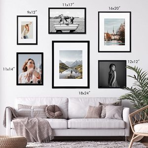 マット付き5x7またはマットなし8x10用の高解像度ガラス製の8x10額縁、壁取り付けフォトフレーム - Product Image 2