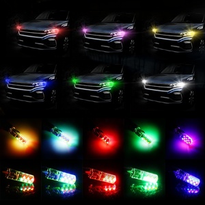 RGB T10 Cars 5050 SMD LED kama ampul yeni uzaktan kumanda renkli kubbe okuma İç işık arabalar için renkli LED lamba - Product Image 6