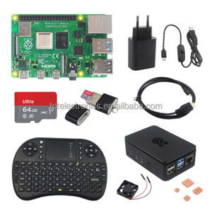 Raspberry Pi 4 Modelo B, Kit de RAM + funda + ventilador + disipadores térmicos + teclado inalámbrico + tarjeta TF de 32 y 64GB + fuente de alimentación + Cable USBC