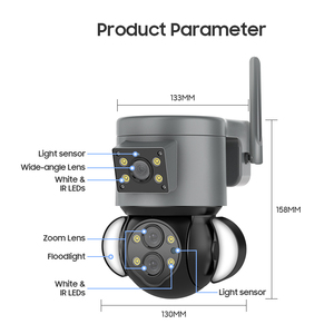 10X Optical ซูม PTZ Omni กล้องเครือข่ายกล้องรักษาความปลอดภัย IP HD กันน้ำไร้สายกล้องอัจฉริยะ - Product Image 2