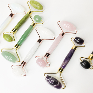 Masaj aleti küçük gül kuvars rulo Mini kristal yeşim rulo ametist küçük yüz silindir - Product Image 6