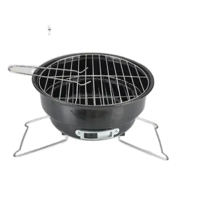 Rak Jaring Mini Luar Ruangan, Kompor Kecil Portabel Arang Barbekyu Enamel Kayu Arang BBQ