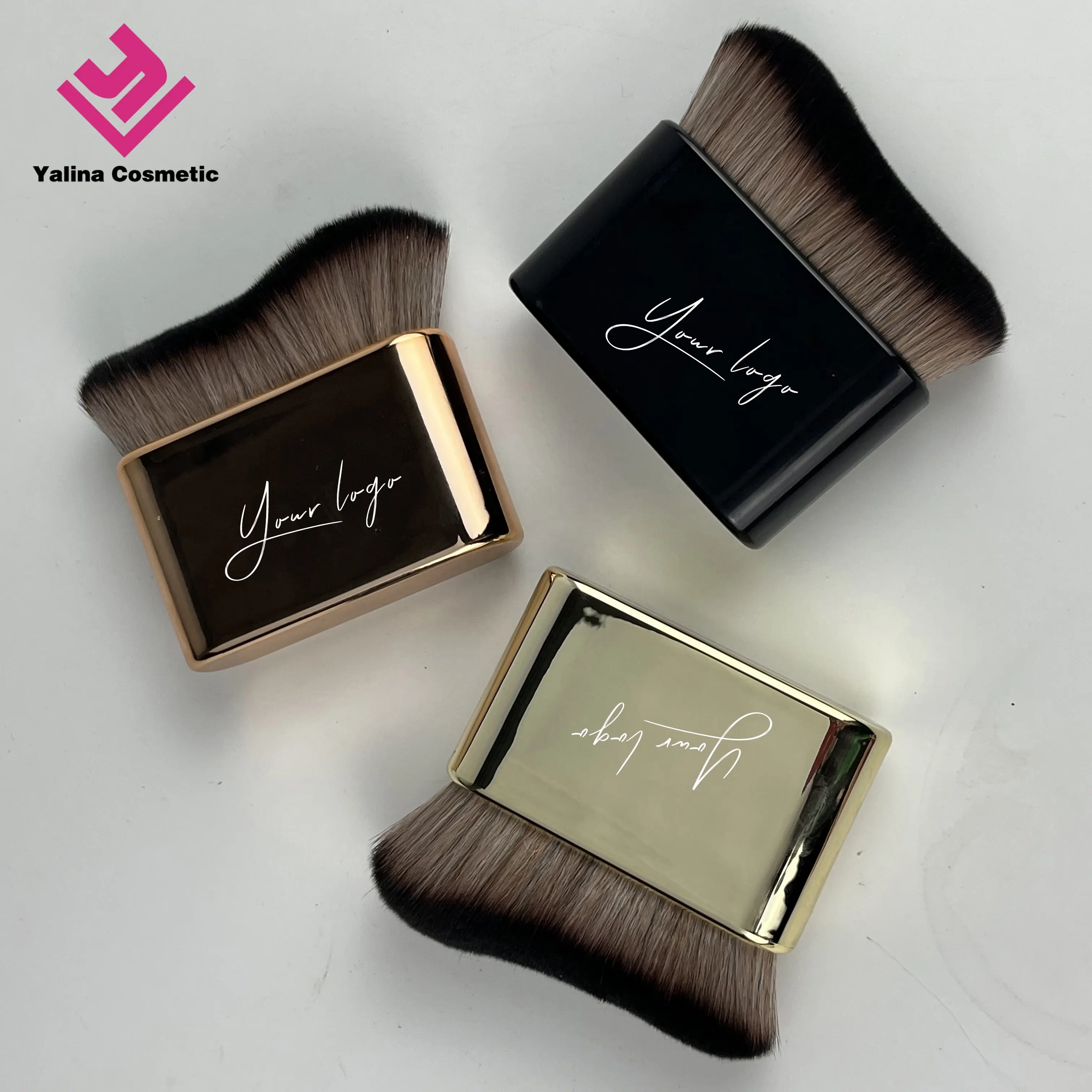 Yalina kustom Logo Kabuki ukuran besar kuas aplikator tubuh kuas Foundation Makeup Tunggal kuas