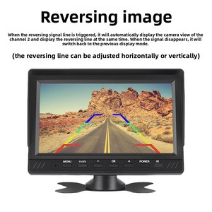7英寸高清卡车盲点检测倒车摄像头双通道声音半卡车监控记录仪前后视汽车辅助 - Product Image 6