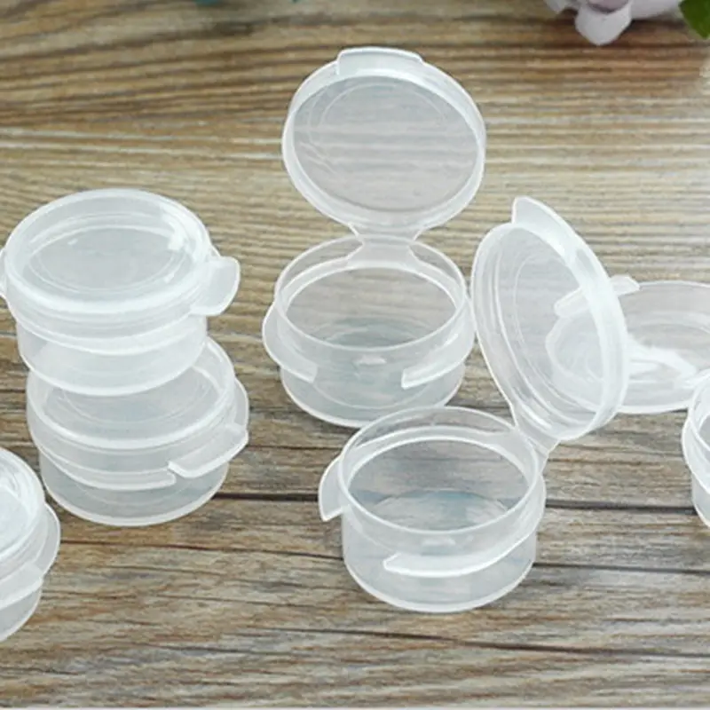 5g 플라스틱 항아리 작은 냄비 누출 방지 크림 항아리 인기있는 샘플 버튼 상자 화장품 항아리 빈 메이크업 용기