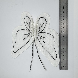 Handmade đính cườm bướm Corsage DIY huy hiệu vá phụ kiện thời trang kim loại (Đồng thau) thêu thiết kế mục tiêu thời trang - Product Image 6