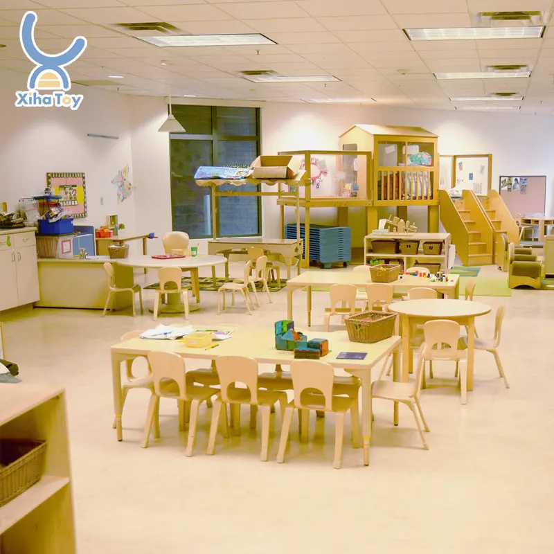XIHA bambino asilo nido centro per l'infanzia sedia da tavolo Set per scuola materna scuola materna scuola materna scuola materna mobili di Design