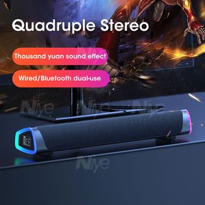 Barra de altavoz 4D para ordenador, Subwoofer con sonido estéreo, Bluetooth, para Macbook, portátil, Notebook, PC, reproductor de música con cable - Product Image 2
