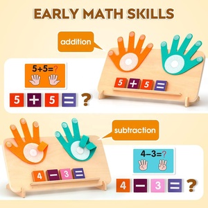 Early Learning Math Teaching Aids Montessori Finger <strong>Counting</strong> Game Wooden Number Blocks <strong>Counting</strong> Board Mathematics Education Toys - Product Image 3