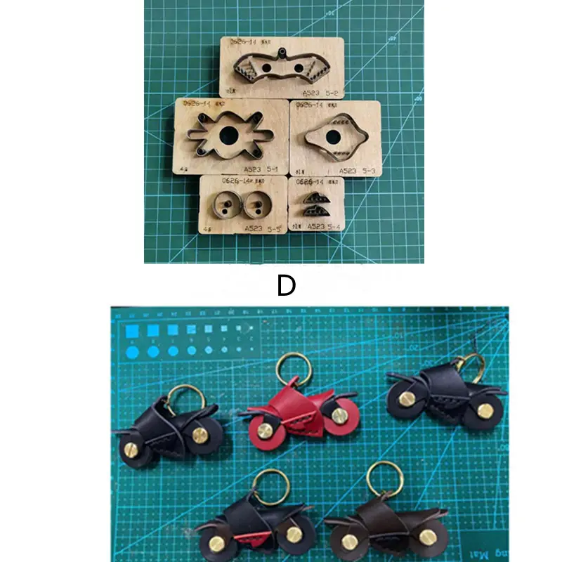 Bricolage de voiture moto artisanat en cuir pendentif fabrication de décor fournitures matrices modèle adapté aux Machines de découpe courantes