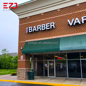 Benutzer definierte Werbung Logo Outdoor Beauty Haar Friseur Channel Letter Illuminated Store Front 3D <span class=keywords><strong>LED</strong></span> Business Signs