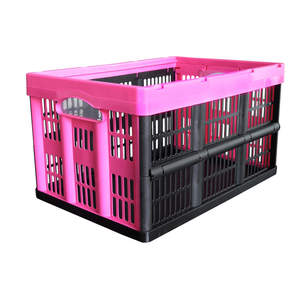 Contenedor de almacenamiento de plantas de colores personalizado, caja plegable de malla de plástico apilable para frutas y verduras - Product Image 1