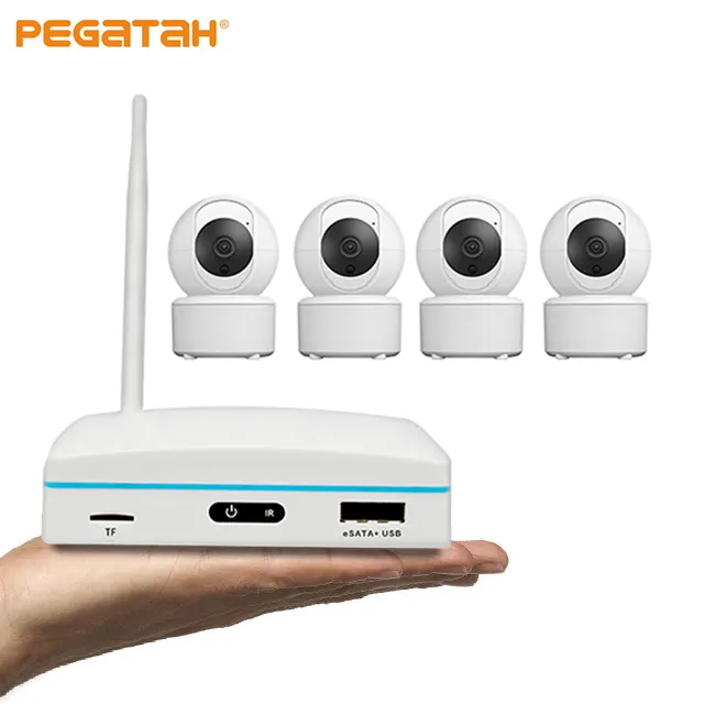 8CH NVR IP Camera an ninh Hệ thống Kit trong nhà Mini 3MP P2P Wifi Set Wireless CCTV Hệ thống camera