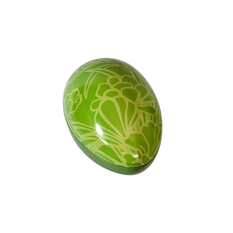 Atacado Metal Tin Egg Shaped Gift Tin Box Cute Food Grade Mint Candy Custom Easter Holiday Easter Egg Tin